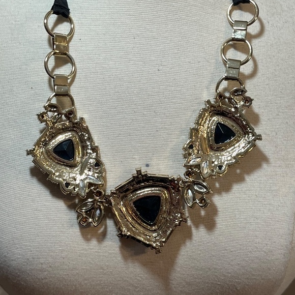 Banana Republic Necklace 9" Statement Rhinestone Preppy Modern Resort Holiday - Picture 10 of 11